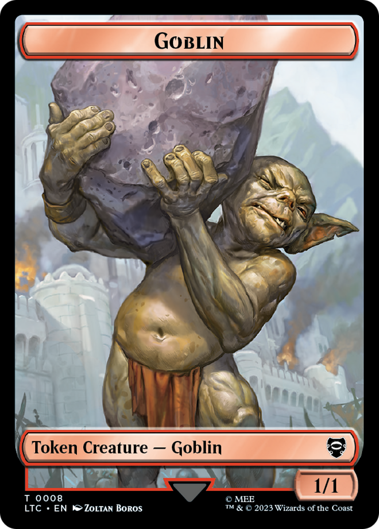 Goblin // Wraith Double-Sided Token [The Lord of the Rings: Tales of Middle-Earth Commander Tokens] | Golgari Games