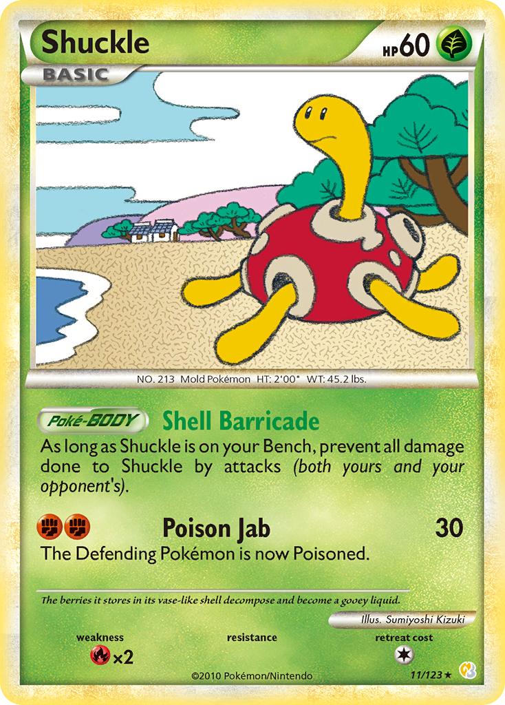 Shuckle (11/123) [HeartGold & SoulSilver: Base Set] | Golgari Games