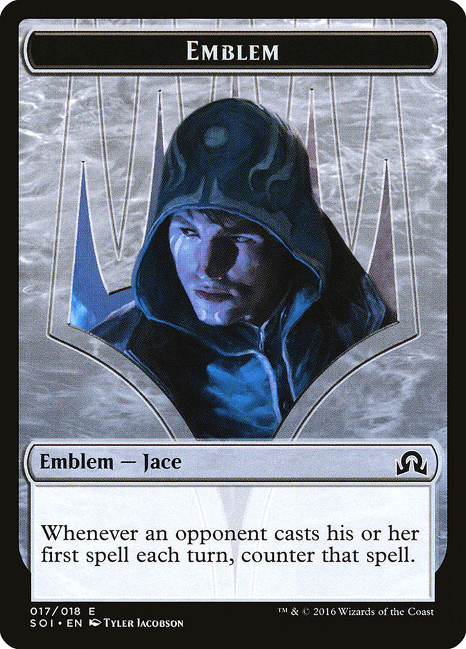 Jace, Unraveler of Secrets Emblem [Shadows over Innistrad Tokens] | Golgari Games