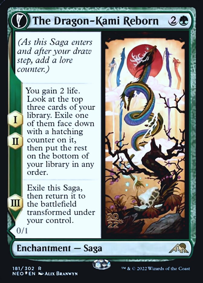 The Dragon-Kami Reborn // Dragon-Kami's Egg [Kamigawa: Neon Dynasty Prerelease Promos] | Golgari Games