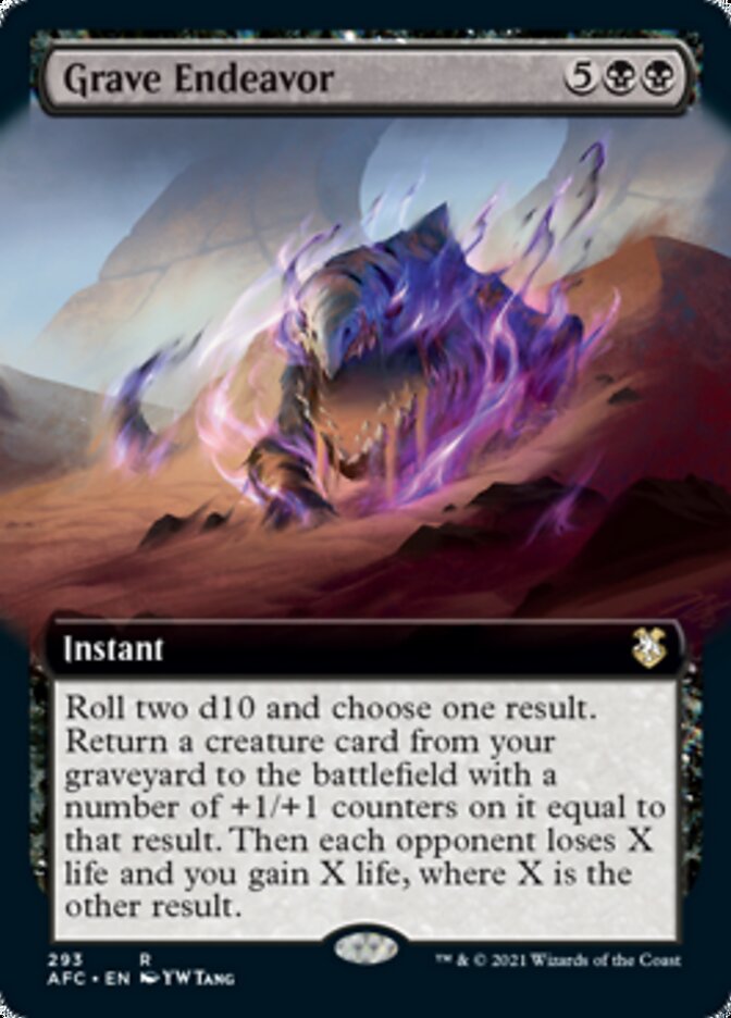 Grave Endeavor (Extended Art) [Dungeons & Dragons: Adventures in the Forgotten Realms Commander] | Local Legends