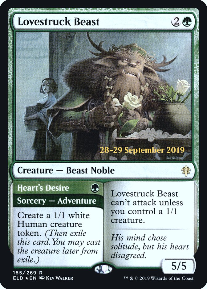 Lovestruck Beast // Heart's Desire [Throne of Eldraine Prerelease Promos] | Golgari Games