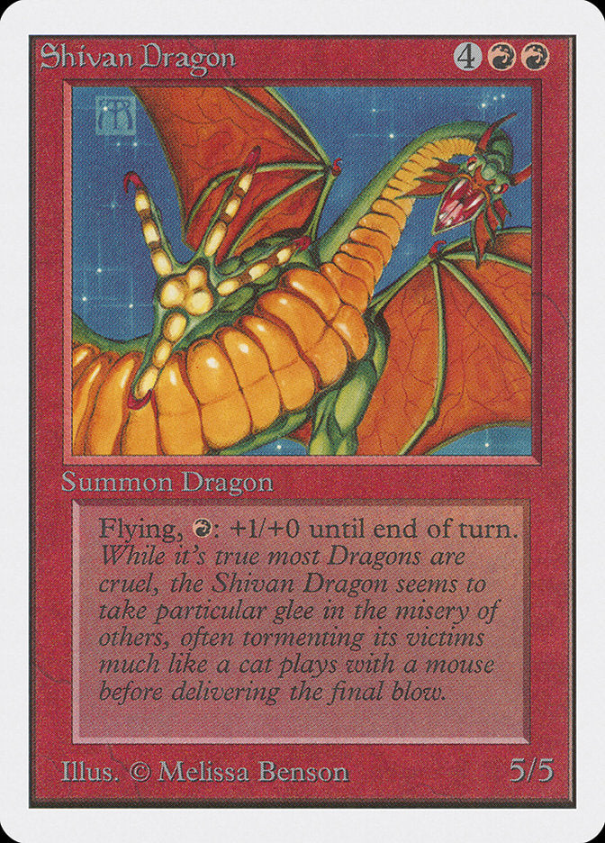 Shivan Dragon [Unlimited Edition] | Golgari Games