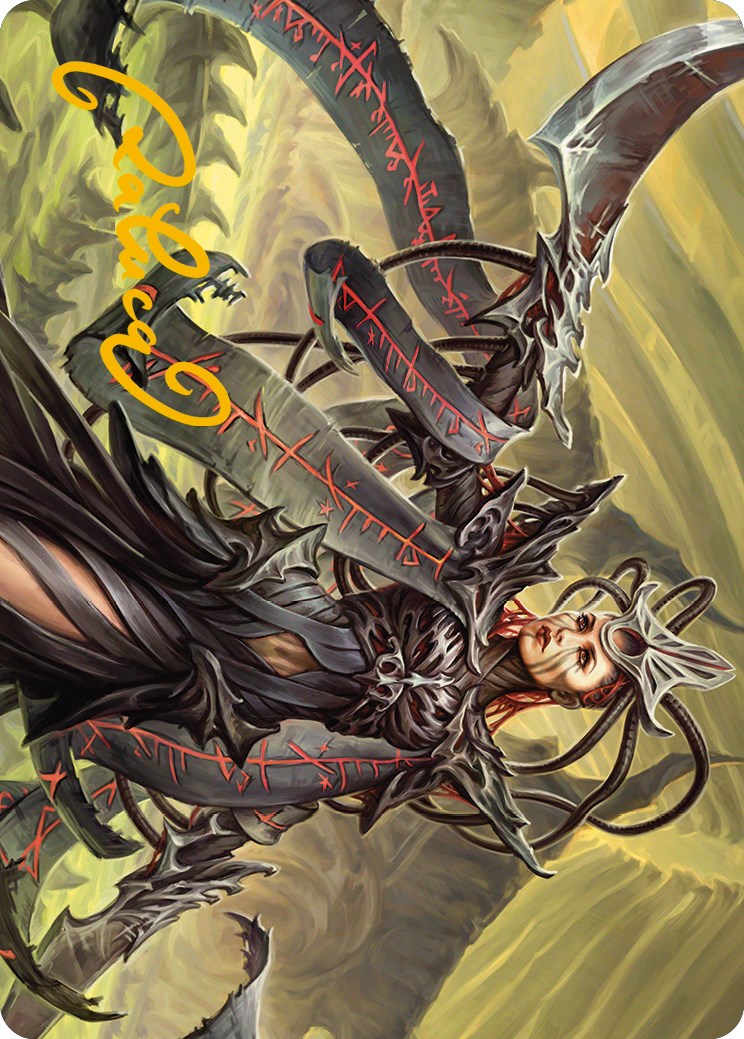 Testament Bearer Art Card (Gold-Stamped Signature) [Phyrexia: All Will Be One Art Series] | Local Legends