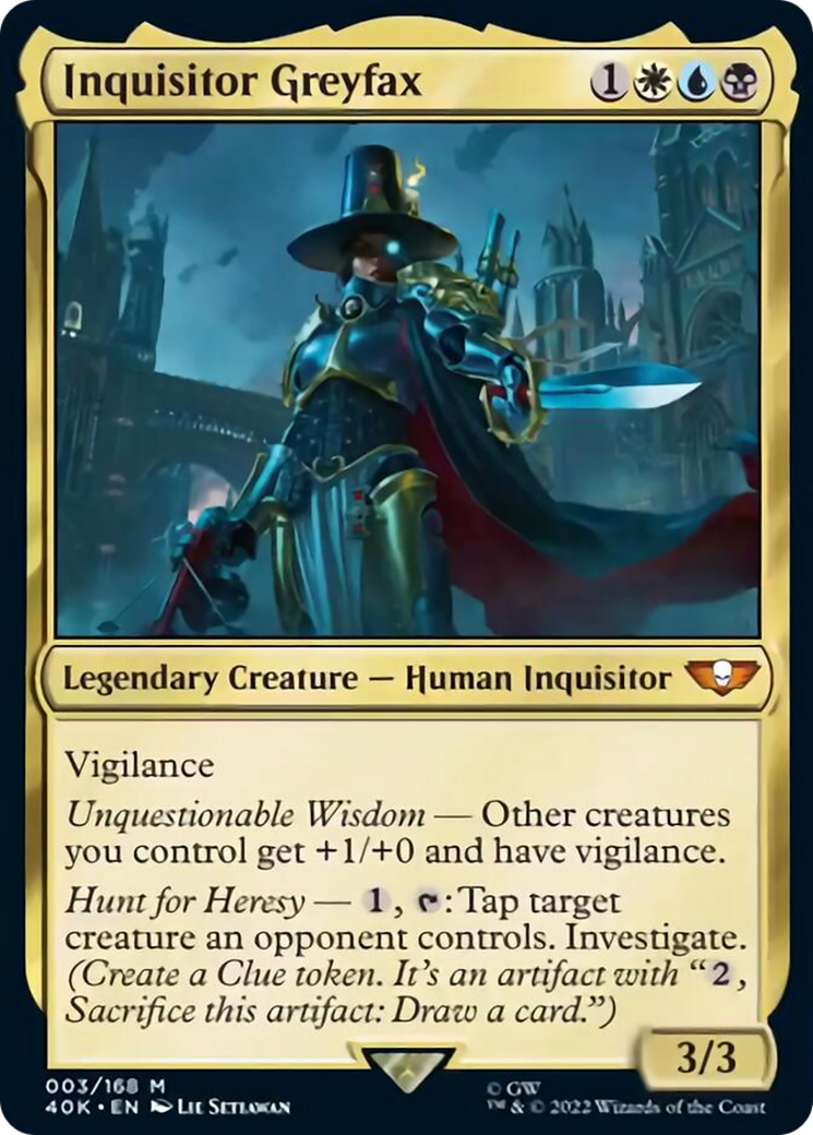 Inquisitor Greyfax (Surge Foil) [Universes Beyond: Warhammer 40,000] | Local Legends