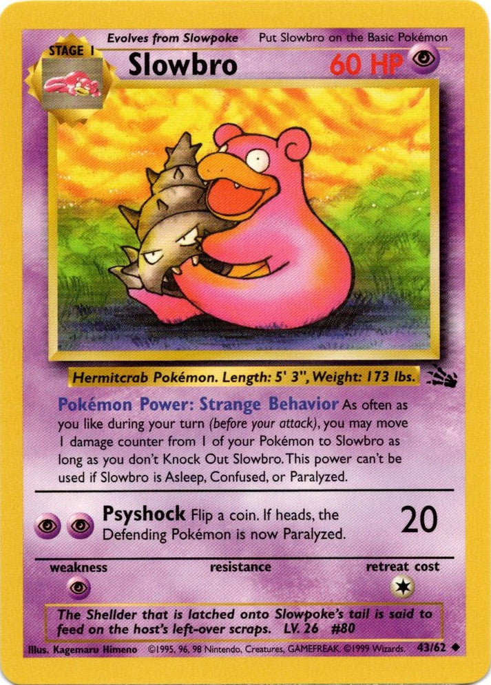 Slowbro (43/62) [Fossil Unlimited] | Golgari Games