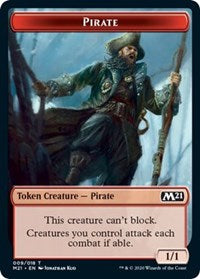 Pirate // Weird Double-sided Token [Core Set 2021 Tokens] | Golgari Games