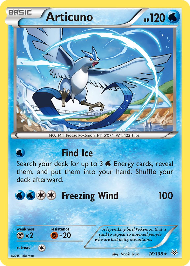 Articuno (16/108) (Theme Deck Exclusive) [XY: Roaring Skies] | Golgari Games