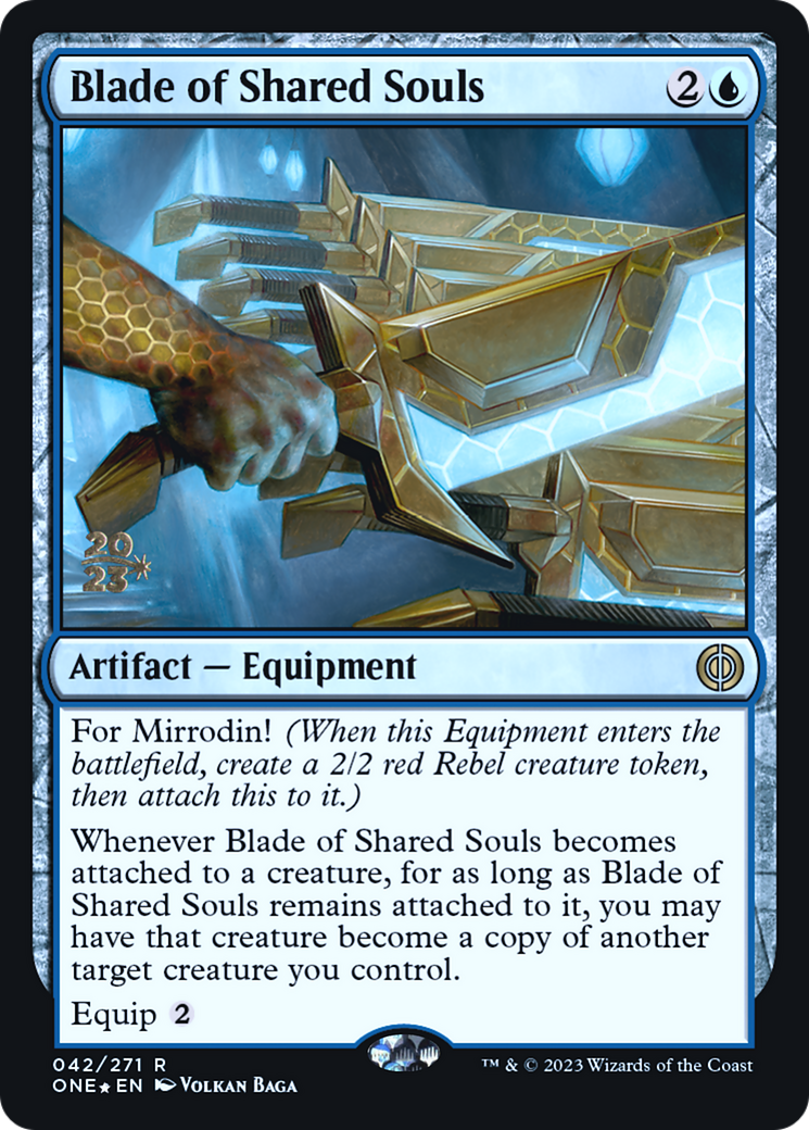 Blade of Shared Souls [Phyrexia: All Will Be One Prerelease Promos] | Golgari Games