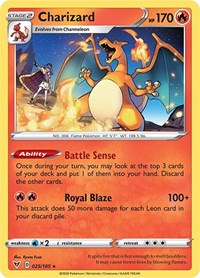 Charizard (025/185) (Cracked Ice Holo) (Theme Deck Exclusive) [Sword & Shield: Vivid Voltage] | Golgari Games