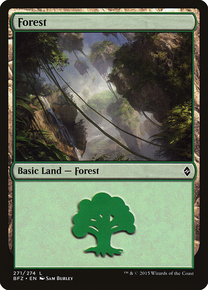 Forest (271a) [Battle for Zendikar] | Golgari Games