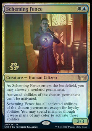 Scheming Fence [Streets of New Capenna Prerelease Promos] | Golgari Games