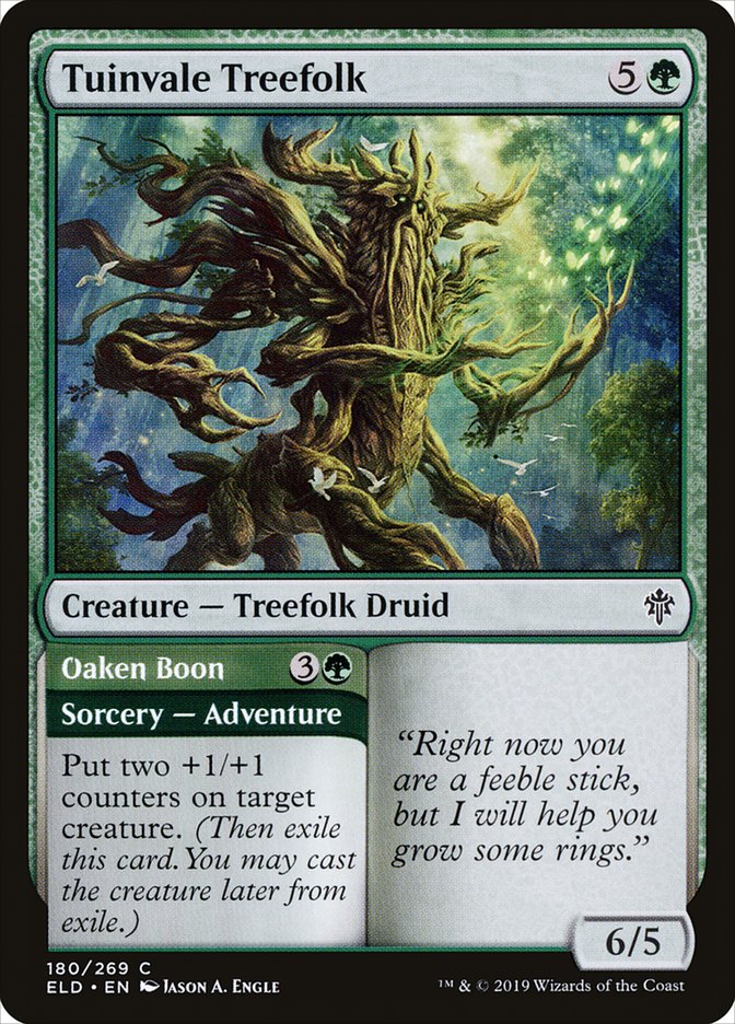 Tuinvale Treefolk // Oaken Boon [Throne of Eldraine] | Golgari Games