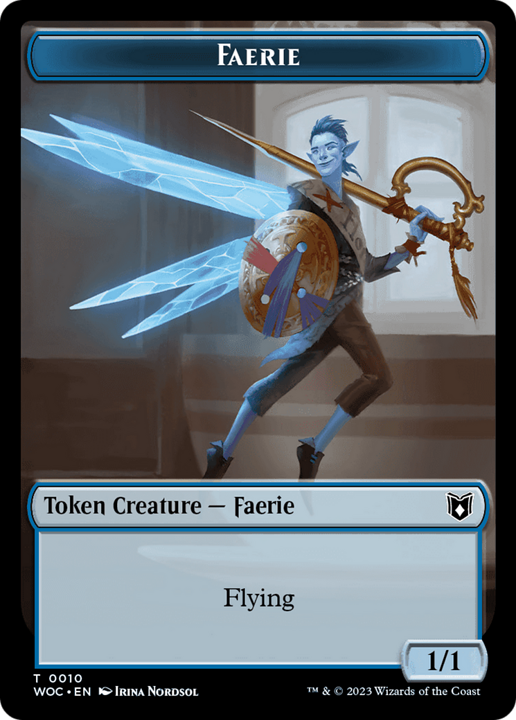Faerie // Human Double-Sided Token [Wilds of Eldraine Commander Tokens] | Local Legends