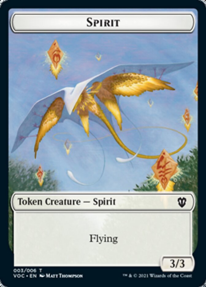 Spirit (003) // Thopter Double-sided Token [Innistrad: Crimson Vow Commander Tokens] | Golgari Games