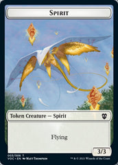 Spirit (003) // Thopter Double-sided Token [Innistrad: Crimson Vow Commander Tokens] | Golgari Games