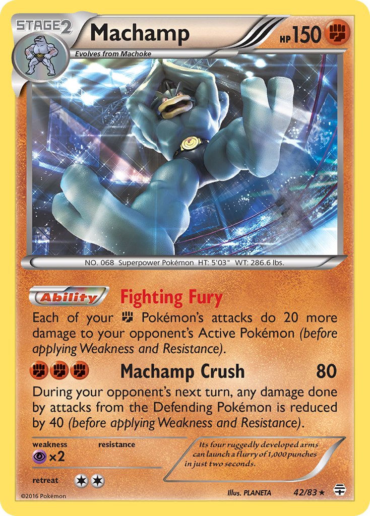 Machamp (42/83) (Theme Deck Exclusive) [XY: Furious Fists] | Golgari Games