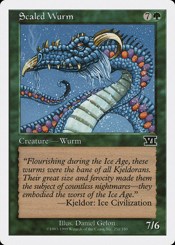 Scaled Wurm [Classic Sixth Edition] | Golgari Games