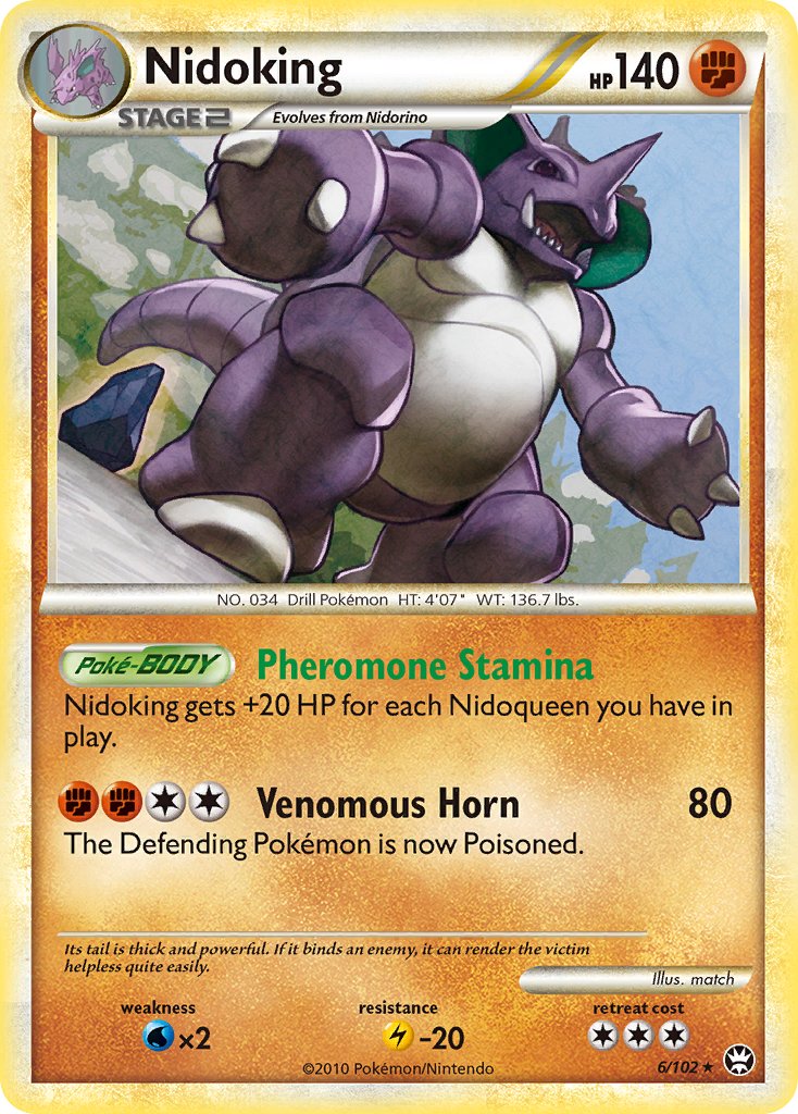 Nidoking (6/102) (Theme Deck Exclusive) [HeartGold & SoulSilver: Triumphant] | Golgari Games