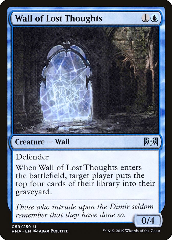 Wall of Lost Thoughts [Ravnica Allegiance] | Golgari Games