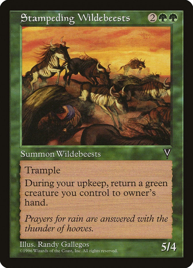 Stampeding Wildebeests [Visions] | Golgari Games