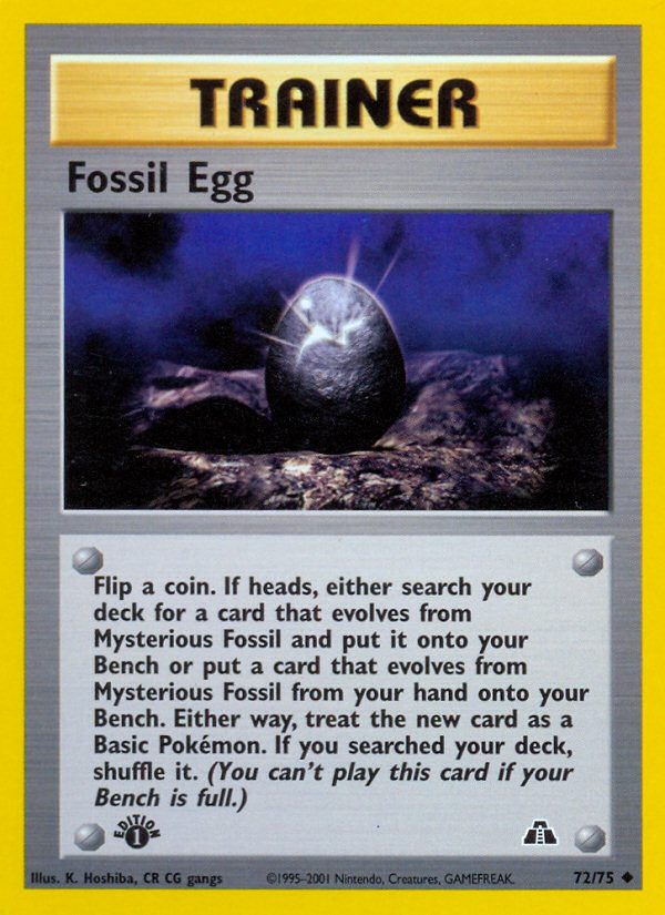 Fossil Egg (72/75) [Neo Discovery 1st Edition] | Golgari Games