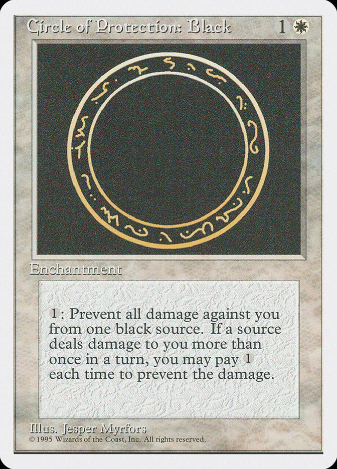 Circle of Protection: Black [Fourth Edition] | Local Legends