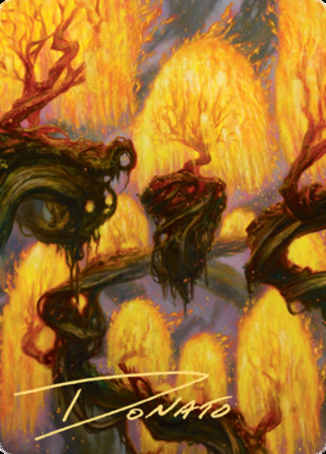 Grove of the Burnwillows Art Card (Gold-Stamped Signature) [Zendikar Rising Art Series] | Golgari Games