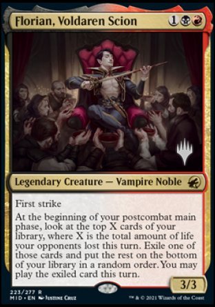 Florian, Voldaren Scion (Promo Pack) [Innistrad: Midnight Hunt Promos] | Golgari Games