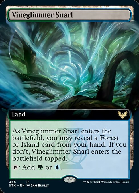 Vineglimmer Snarl (Extended Art) [Strixhaven: School of Mages] | Golgari Games