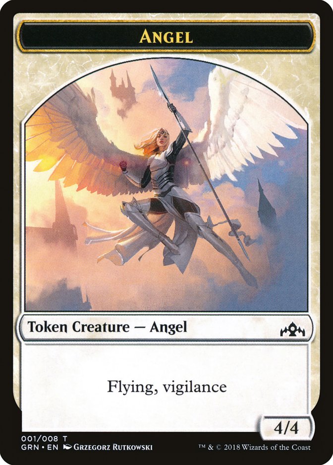 Angel Token [Guilds of Ravnica Tokens] | Golgari Games