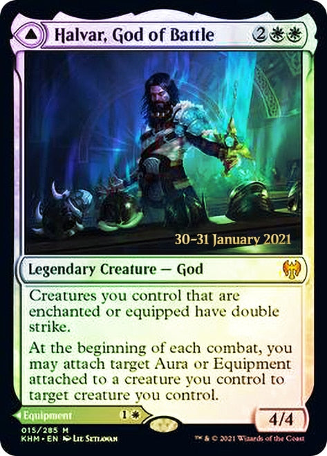 Halvar, God of Battle // Sword of the Realms [Kaldheim Prerelease Promos] | Local Legends