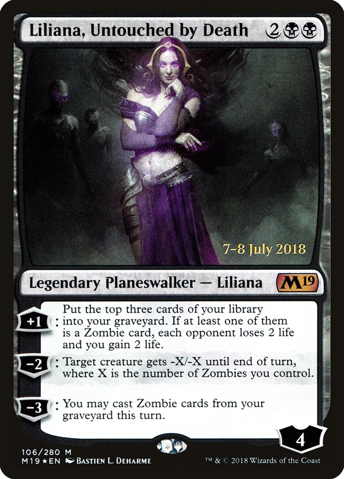 Liliana, Untouched by Death [Core Set 2019 Prerelease Promos] | Golgari Games