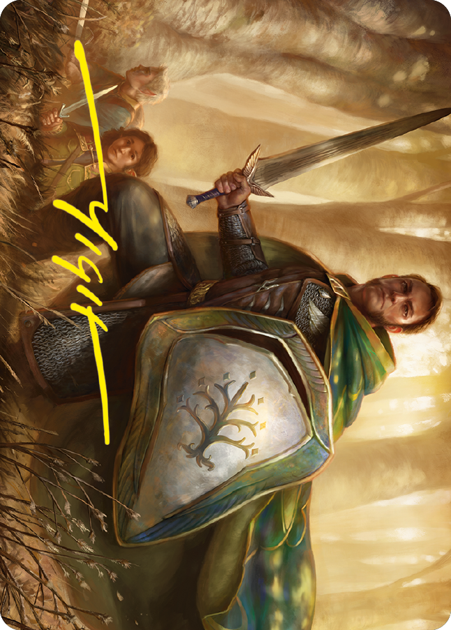 Boromir, Warden of the Tower Art Card (Gold-Stamped Signature) [The Lord of the Rings: Tales of Middle-earth Art Series] | Local Legends