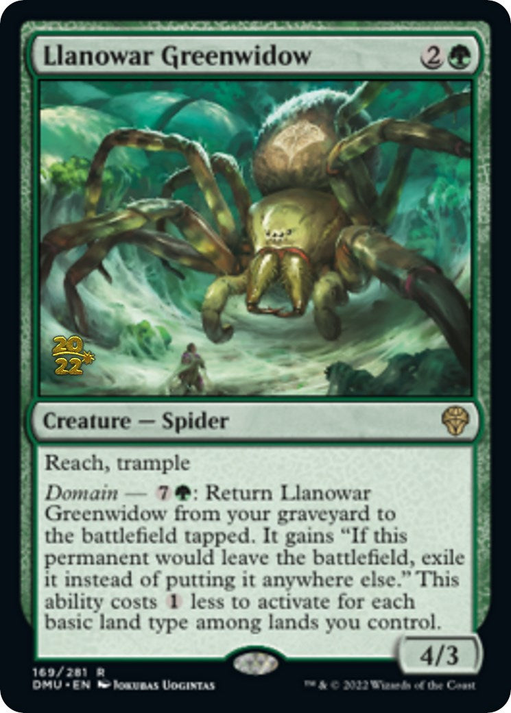 Llanowar Greenwidow [Dominaria United Prerelease Promos] | Golgari Games