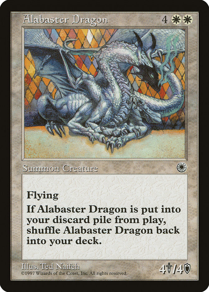 Alabaster Dragon [Portal] | Golgari Games