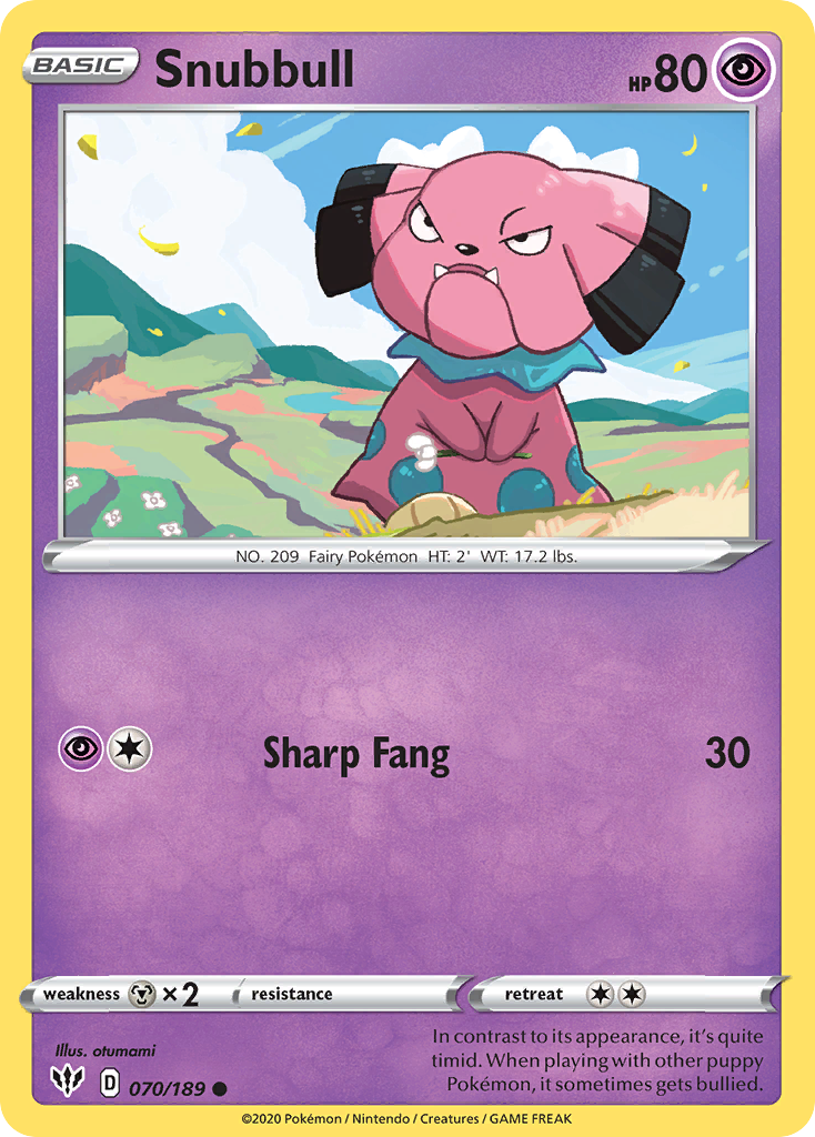 Snubbull (070/189) [Sword & Shield: Darkness Ablaze] | Golgari Games