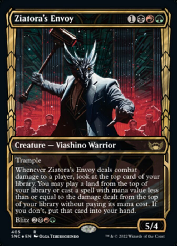 Ziatora's Envoy (Showcase Golden Age Gilded Foil) [Streets of New Capenna] | Golgari Games