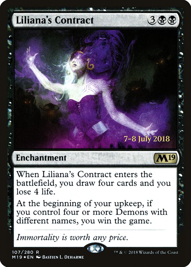 Liliana's Contract [Core Set 2019 Prerelease Promos] | Golgari Games