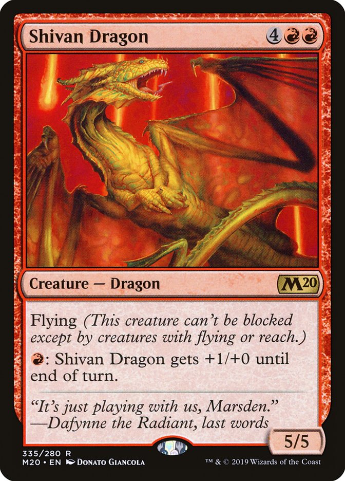 Shivan Dragon [Core Set 2020] | Local Legends