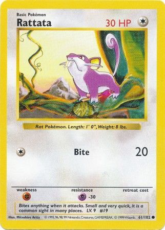 Rattata (61/102) [Base Set Shadowless Unlimited] | Local Legends