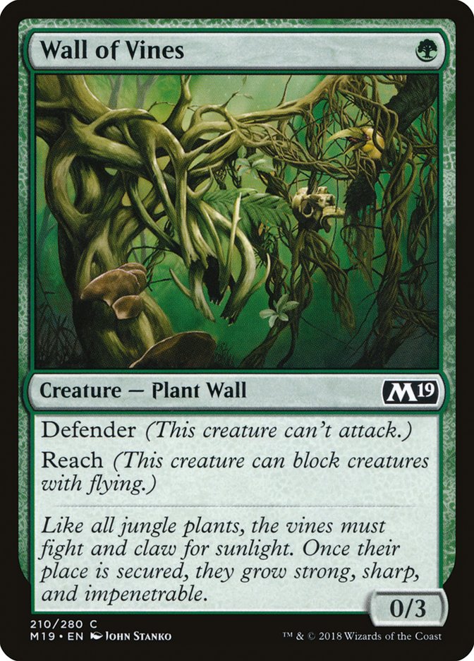 Wall of Vines [Core Set 2019] | Golgari Games