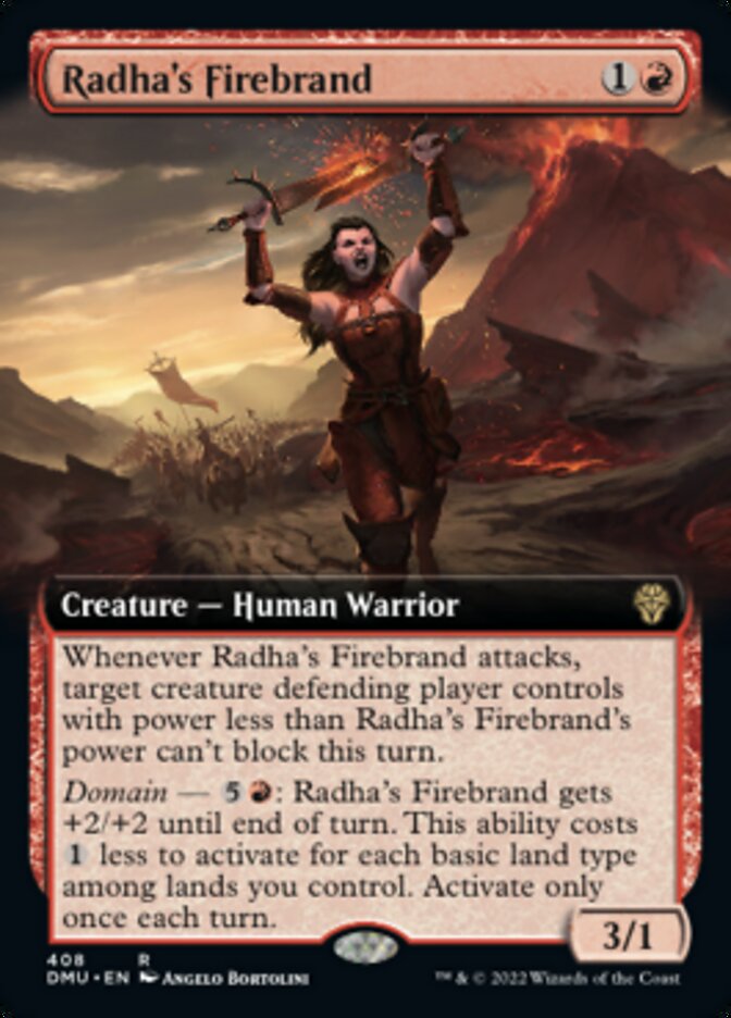 Radha's Firebrand (Extended Art) [Dominaria United] | Local Legends