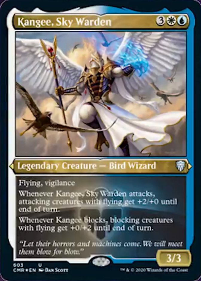 Kangee, Sky Warden (Etched) [Commander Legends] | Golgari Games