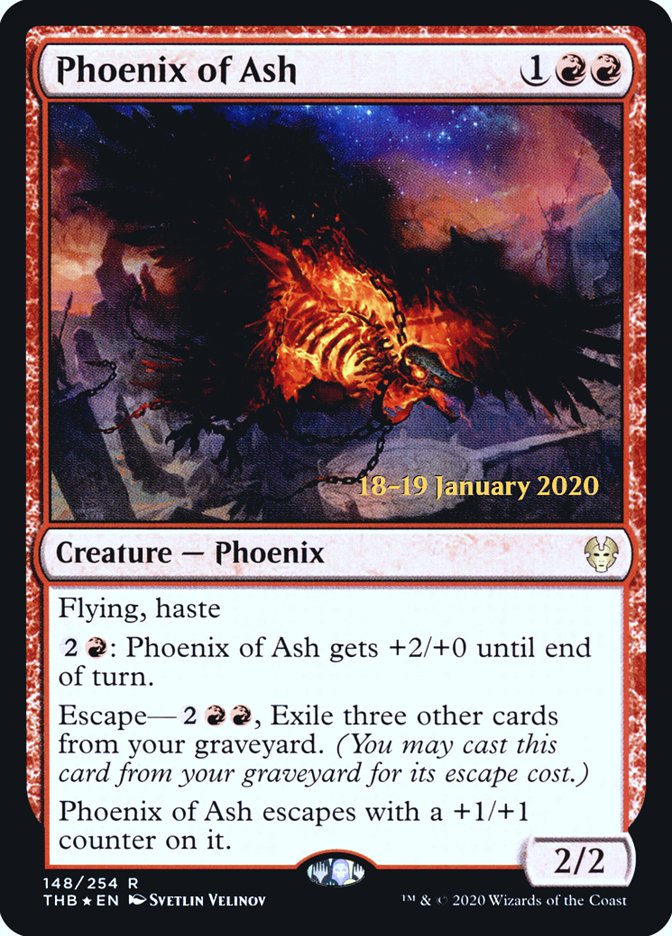 Phoenix of Ash [Theros Beyond Death Prerelease Promos] | Golgari Games