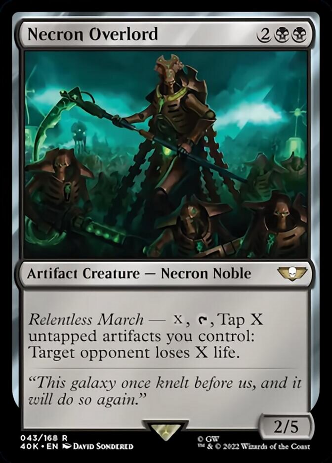 Necron Overlord (Surge Foil) [Universes Beyond: Warhammer 40,000] | Local Legends