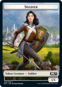 Soldier // Treasure Double-sided Token [Core Set 2021 Tokens] | Golgari Games