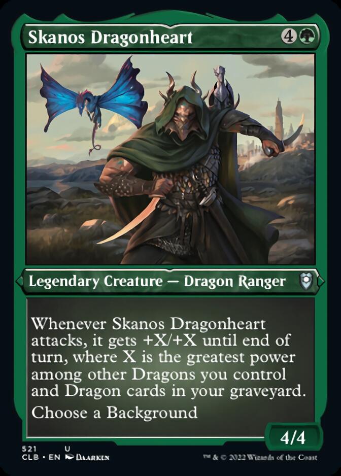 Skanos Dragonheart (Foil Etched) [Commander Legends: Battle for Baldur's Gate] | Golgari Games