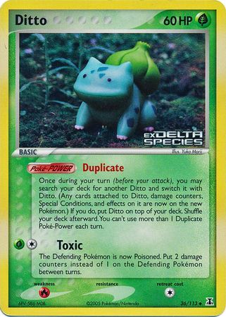 Ditto (36/113) (Stamped) [EX: Delta Species] | Golgari Games