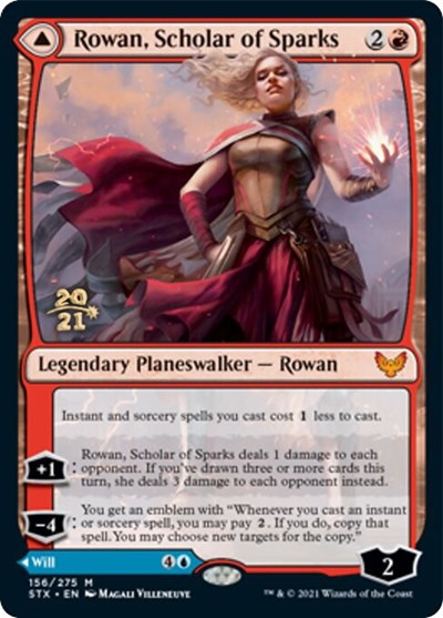 Rowan, Scholar of Sparks // Will, Scholar of Frost [Strixhaven: School of Mages Prerelease Promos] | Golgari Games